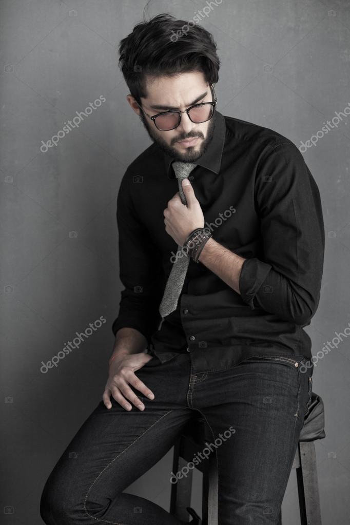 Cool Guy Pointing stock photo. Image of fashion, people - 23602868