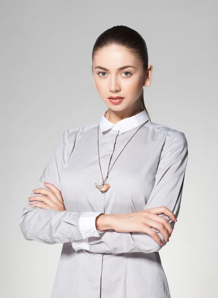 Woman wearing necklace — Stock Photo, Image