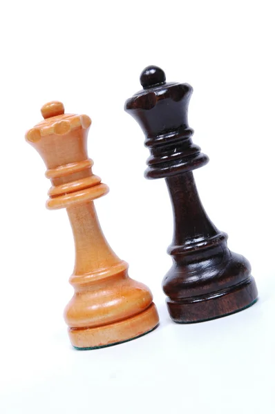 Schack queens sida vid sida Stockfoto