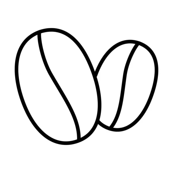 Kaffebönor ikon linje vektor illustration isolerad på vit — Stock vektor