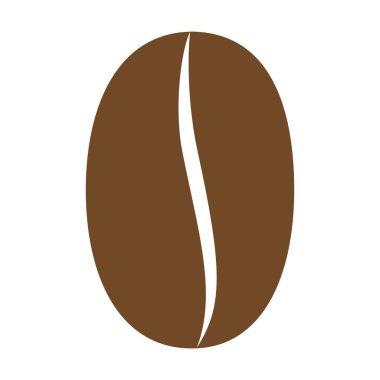 kahve çekirdeği simgesi vektör illüstrasyonu beyaz üzerine izole