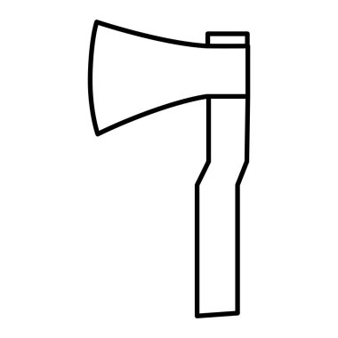 Beyaz üzerinde izole edilmiş eksen çizgi simgesi düz vektör çizimi