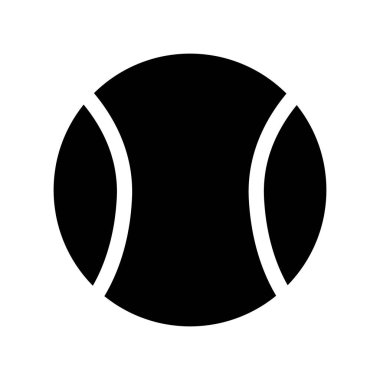 Beyaz arkaplan vektöründe izole edilmiş tenis topu simgesi