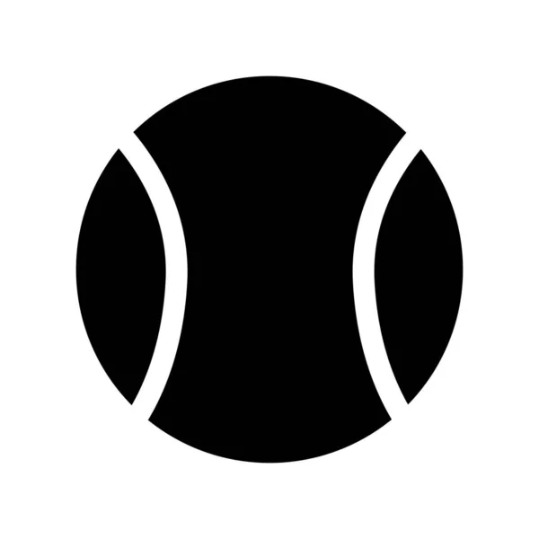 Εικονίδιο μπάλας τένις απομονωμένο σε λευκό διάνυσμα φόντου — Διανυσματικό Αρχείο