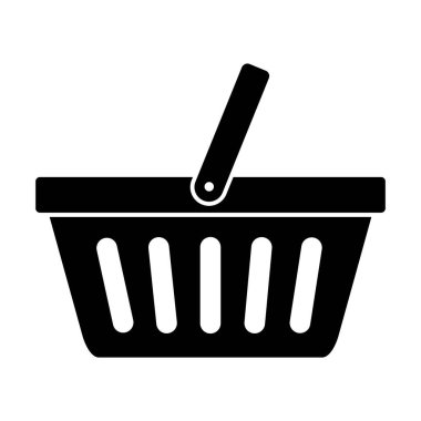 Alışveriş sepeti vektör simgesi beyaz arka plan çevrimiçi dükkanında izole