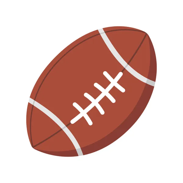 Ícone de bola de rugby design plano ilustração vetorial isolado — Vetor de Stock