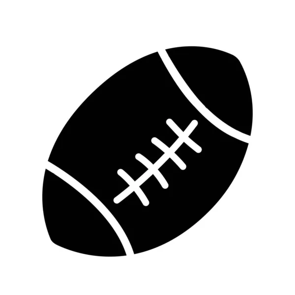 Ícone de bola de rugby design plano ilustração vetorial isolado — Vetor de Stock