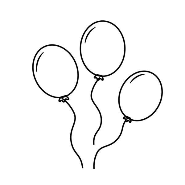 Ballong linje ikon isolerad på den vita vektor bakgrund — Stock vektor