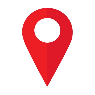 Harita imleci vektör illüstrasyonunu beyaza izole et