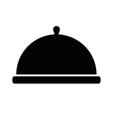 siyah tepsi mutfak gereçleri vektör çizimi izole edildi