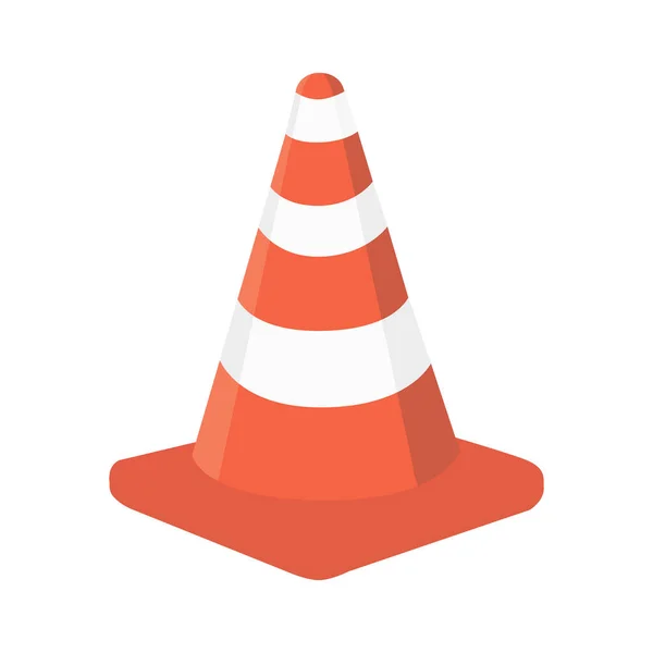 Traffic cone vector icon isolated on white background stock Стоковая Иллюстрация