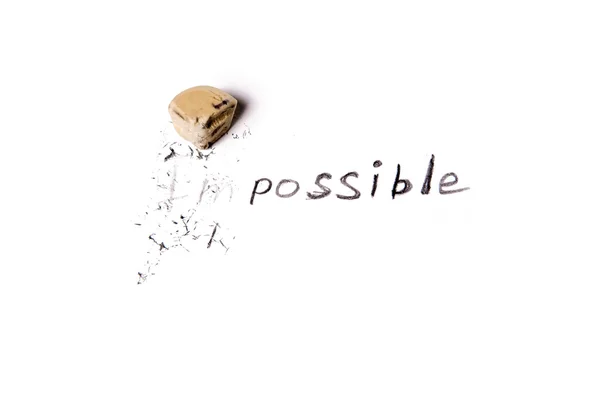 Changing the word impossible to possible. — Stock Photo, Image