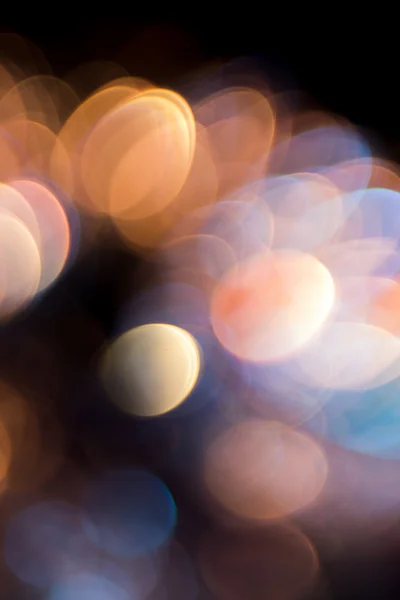 Foto von Bokeh Lichter auf schwarzem Hintergrund — Stockfoto