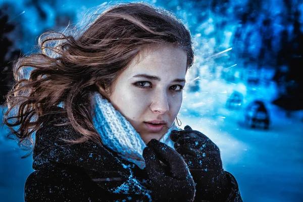 Dziewczyna zima — Zdjęcie stockowe