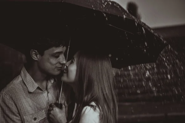 爱在雨中 — 图库照片