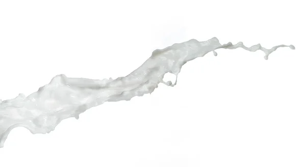 Pouring milk or white liquid created splash — Stock Photo, Image