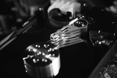 soyut yansıması ile sabit diskin yakın çekim