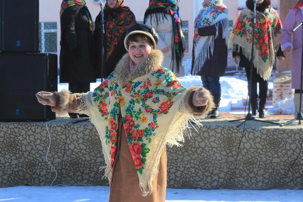 Staré ruské státní svátek - "Masopust" rozloučení s r — Stock fotografie