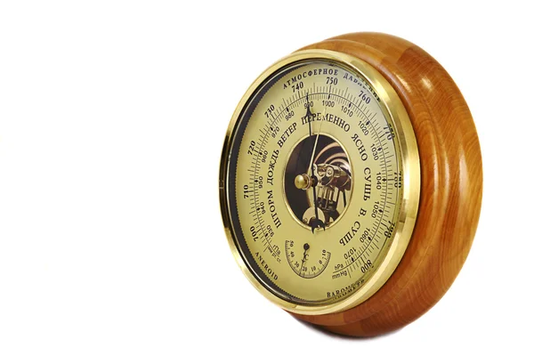 Barometer - aneroid on a white background — Stock Photo, Image