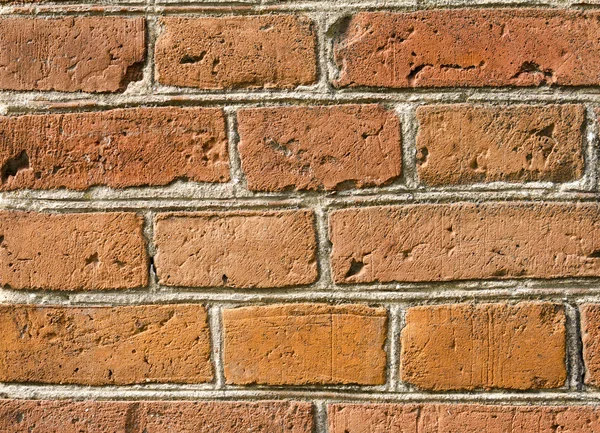 Fragmento de una pared de ladrillo de un edificio antiguo . — Foto de Stock