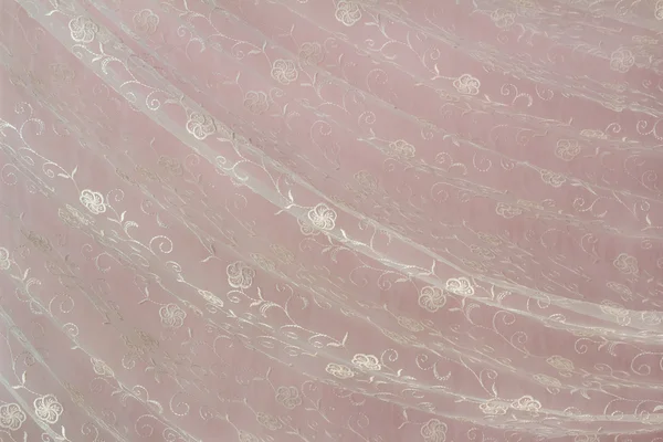 Güzel kıvrımlar şeklinde dökümlü tül — Stok fotoğraf