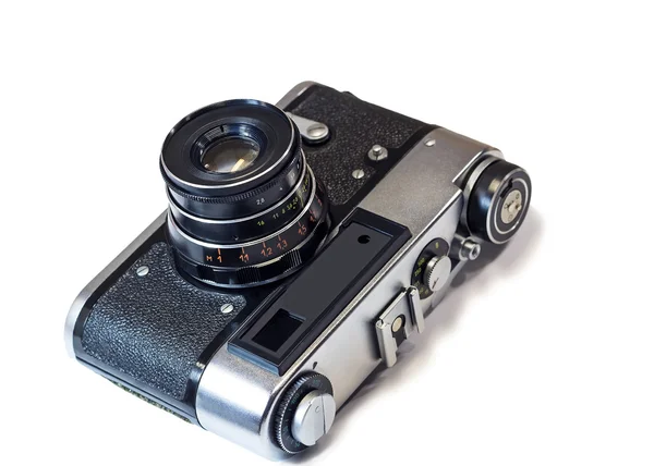 Filmcamera op een witte achtergrond — Stockfoto