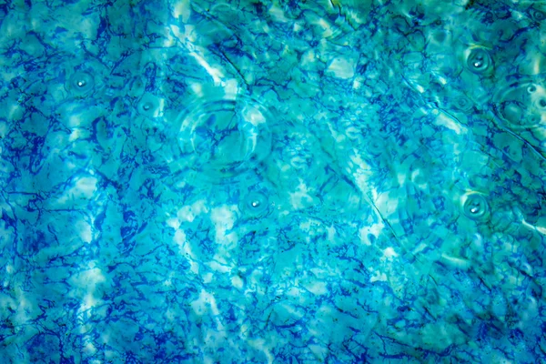 Fragmento se han añadido en el fondo de la piscina con agua — Foto de Stock
