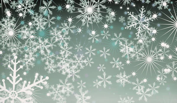 Schöner Festlicher Hintergrund Mit Schneeflocken Für Weihnachten Und Neujahr — Stockfoto