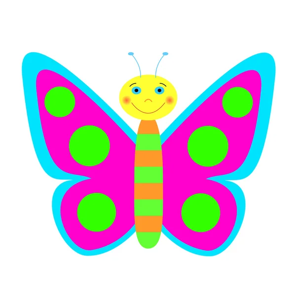 Иллюстрация цветной бабочки . — стоковый вектор