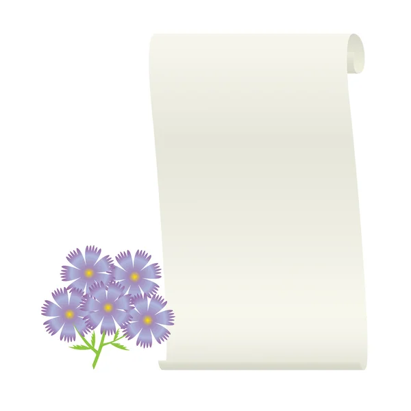 Fleur et rouleau . — Image vectorielle