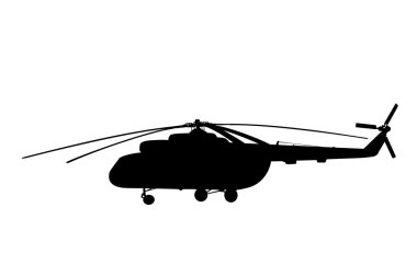 Helikopter silüeti.