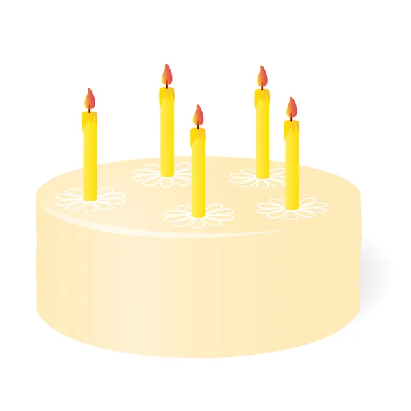 Pastel de cumpleaños. — Archivo Imágenes Vectoriales