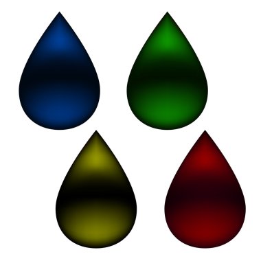 Beyaz bir arka plan üzerine damla.