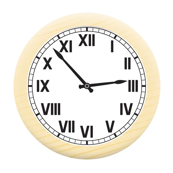 Horloge geïsoleerd op een witte achtergrond. — Stockvector