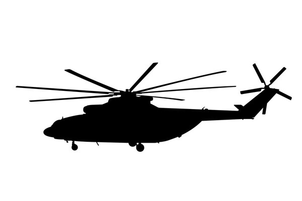 Silhouette of the helicopter.