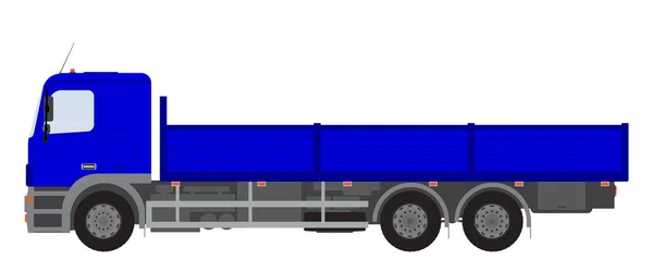 Kleur afbeelding van een vrachtwagen. Vectorillustratie. — Stockvector