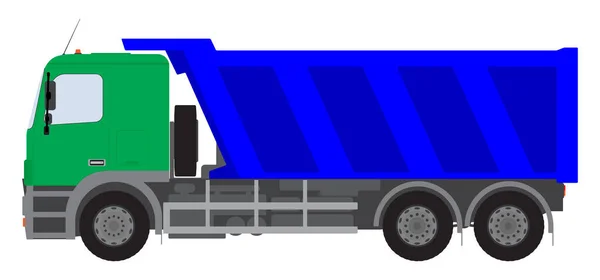 Silhouette d'un camion à benne sur fond blanc . — Image vectorielle