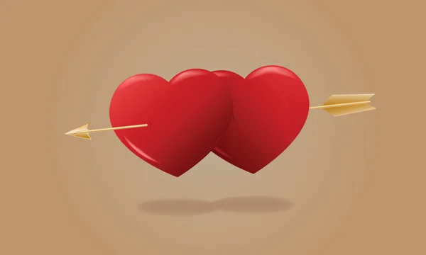 Καρδιά και βέλος amur — Διανυσματικό Αρχείο
