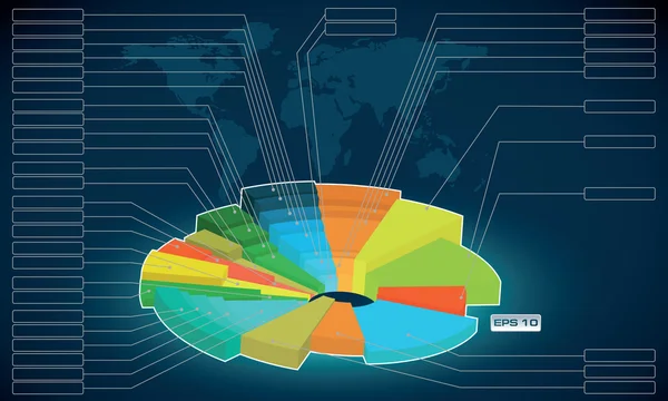 Esquema econômico e matemático, diagrama, esboço, circuito, gráfico — Vetor de Stock