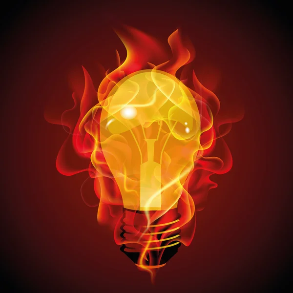 Abstract ontwerp van rood lampje in vuur en vlam voor textuur en textil — Stockvector