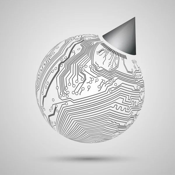 Diseño abstracto de la Tierra, globo para la muestra, plantilla, impresión para — Vector de stock