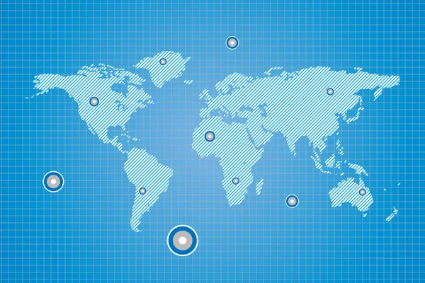 Дизайн Земли и земного шара в голубом цвете в виде цифрового и веб-образца, тм — стоковый вектор