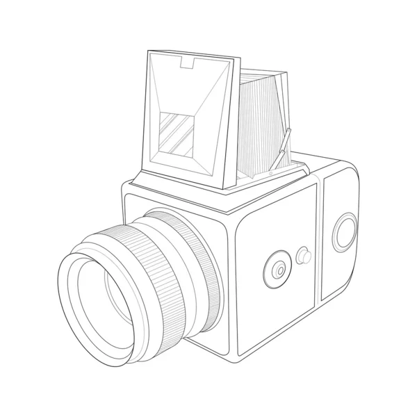 Progettazione di fotocamera manuale vintage — Vettoriale Stock