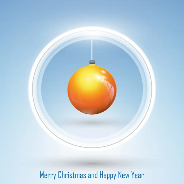 Año Nuevo 2014 y Feliz Navidad postal, folleto con Cristo — Vector de stock