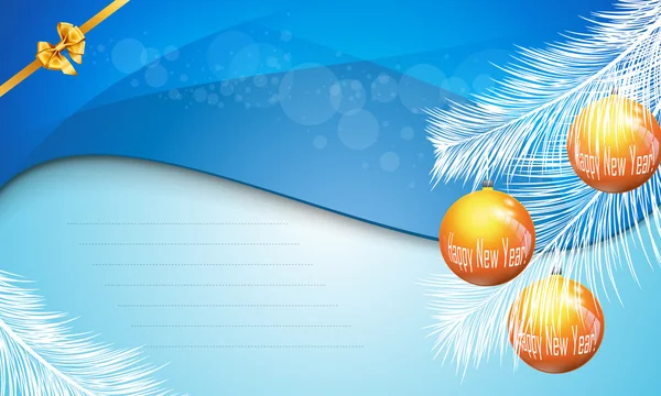 Briefkaart voor Nieuwjaar 2014 en vrolijk Kerstmis, brochure, achtergrond — Stockvector