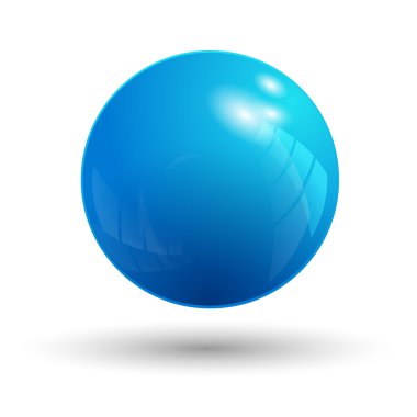 bir büyük mavi daire, yuvarlak, balon, Küre, soyut vektör hasta