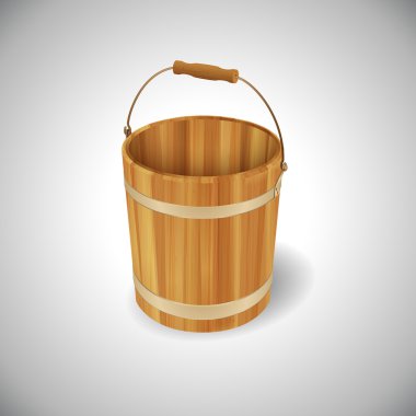 tahta kova, kova, bucketful, yalıtılmış