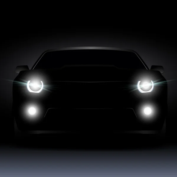 Abstraktní design silueta auta s černým pozadím — Stockový vektor