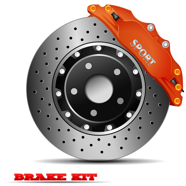 Design, sketch of car brake kit