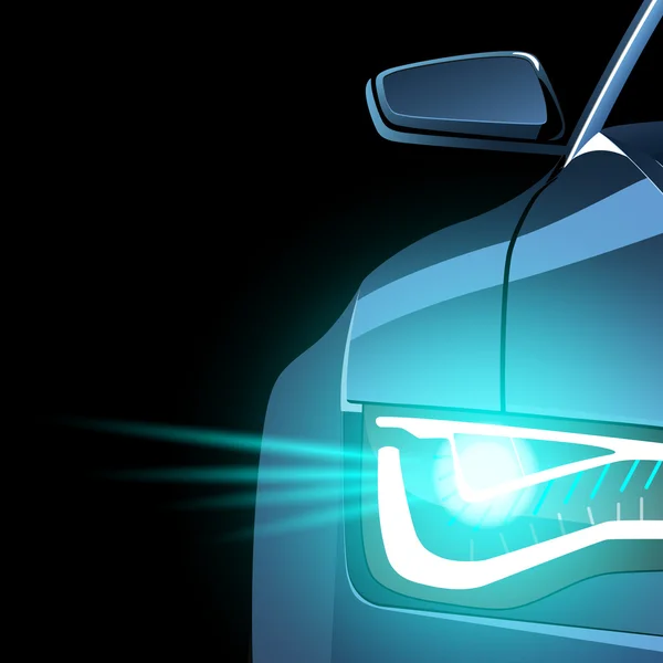 Abstracte silhouet van sport auto voorkant licht — Stockvector